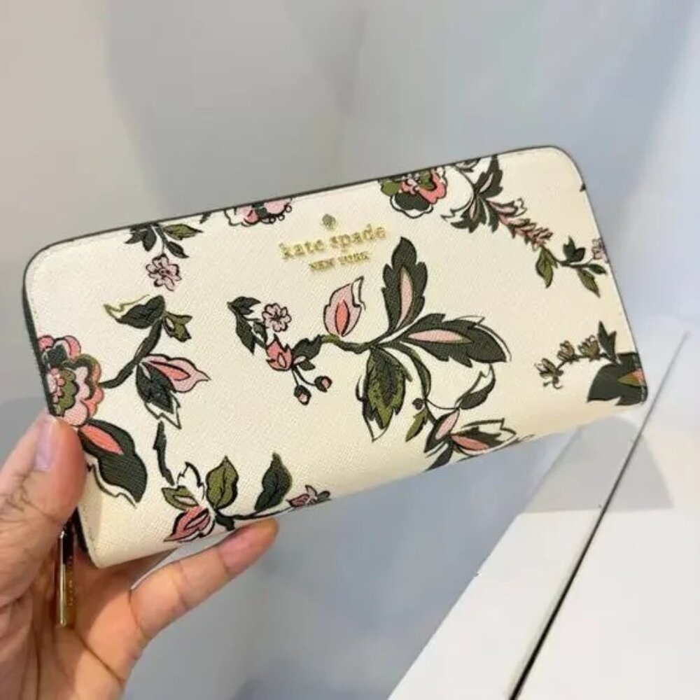 Kate Spade Madison Floral Large Continental Wallet KL864, Meringue Multi